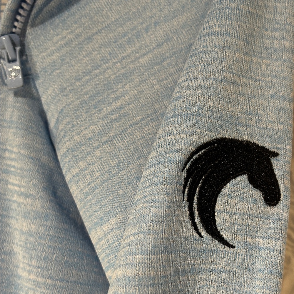 IBKUL Light Blue Long Sleeve Mock Neck Top - Picture 3 of 5